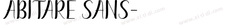 Abitare sans字体转换